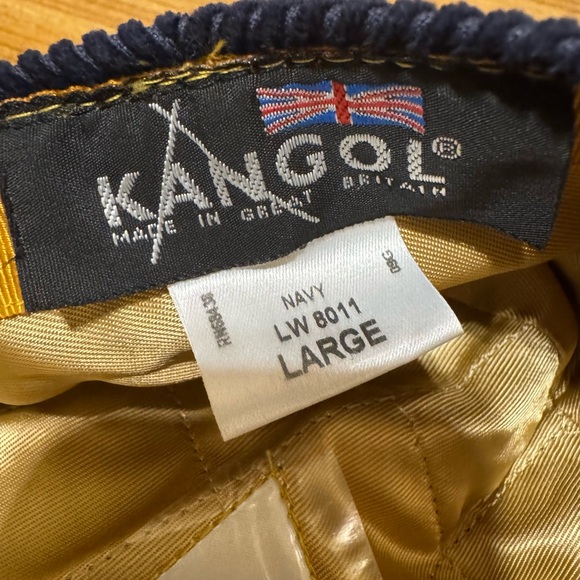 Vintage 1980’s Kangol Corduroy Cabbie Driving Newsboy Cap BLUE SIZE L - Picture 4 of 5